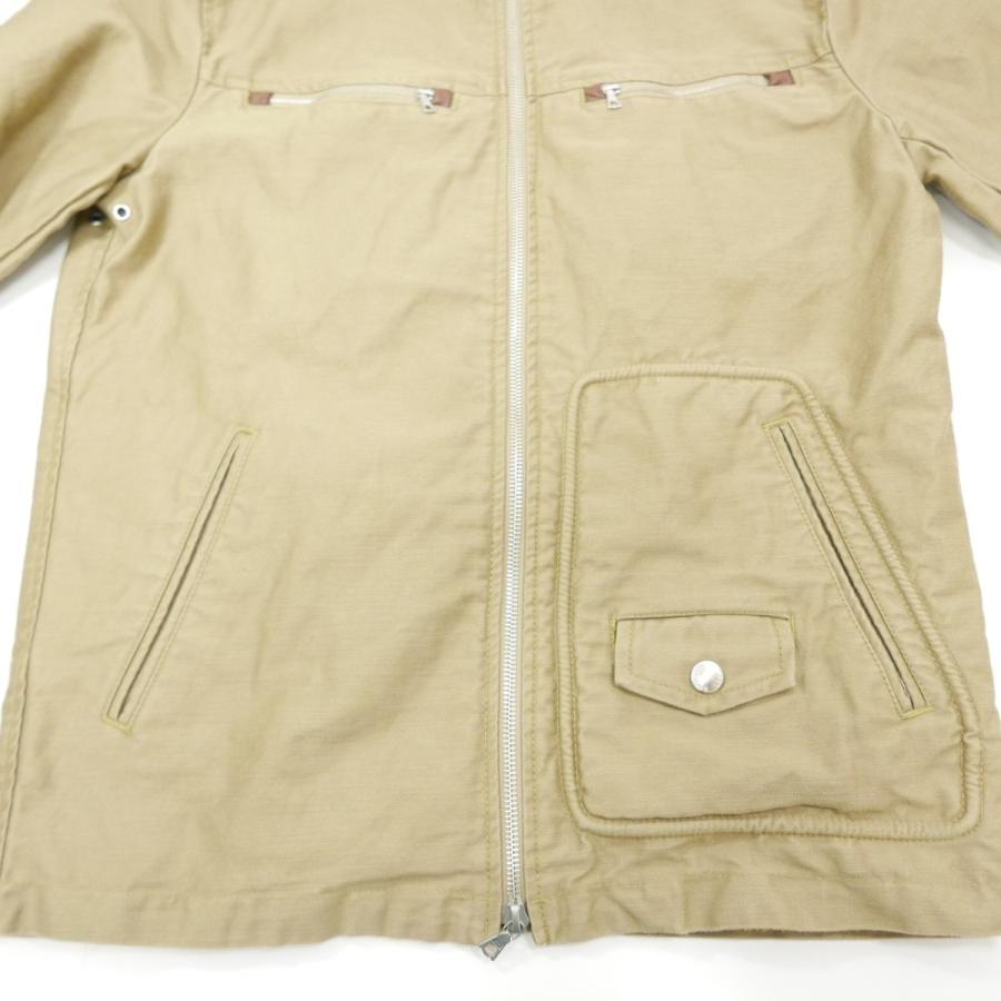 SOPHNET. ソフネット SOPH ソフ コットン ダブルジップ シングル ライダース ジャケット ブルゾン KHAKI M｜dndiversion｜06