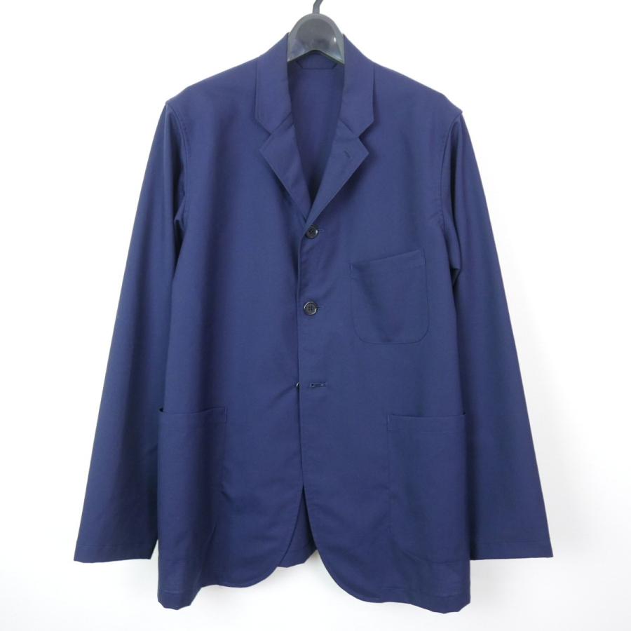 木更津 MARKAWARE マーカウェア SUCK COAT ORGANIC WOOL TROPICAL トロピカルウール サックコート ジャケット NAVY 3