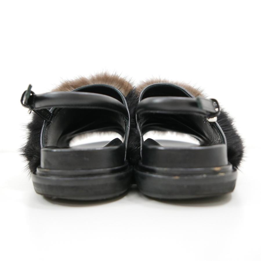 MARNI（マルニ） MINK FUR FUSBETT SANDAL ミンク ファー付き レザー