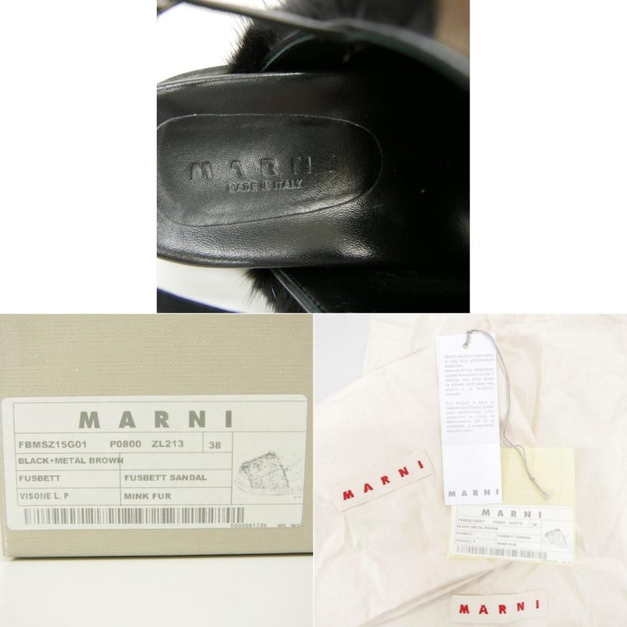 MARNI（マルニ） MINK FUR FUSBETT SANDAL ミンク ファー付き レザー