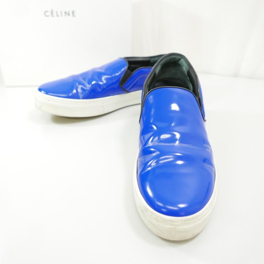 CELINE セリーヌ Slip On Sneakers Patent Leather パテント レザー 