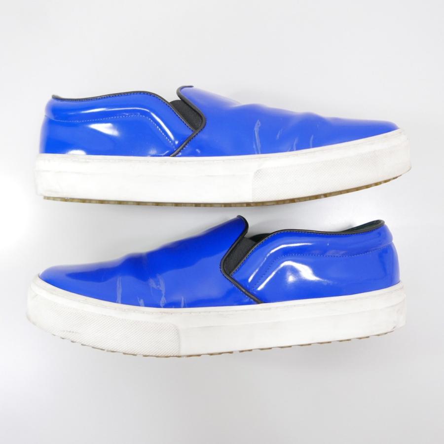 CELINE セリーヌ Slip On Sneakers Patent Leather パテント レザー スリッポン スニーカー シューズ BLUE 41｜dndiversion｜03