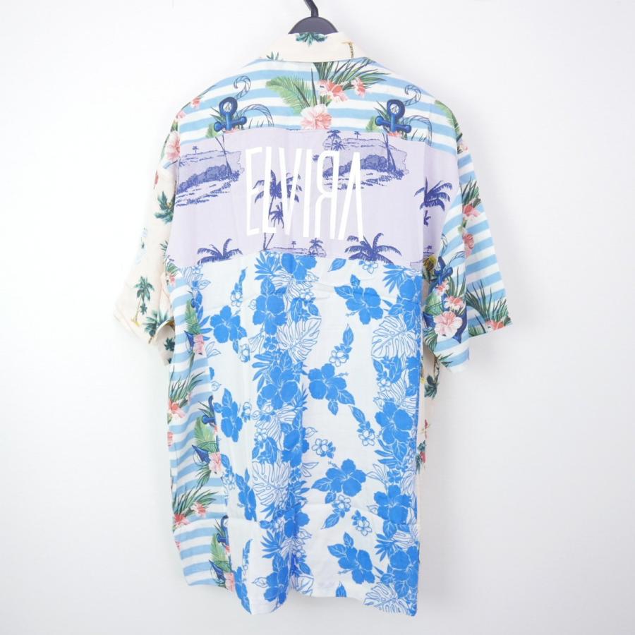 18SS ELVIRA エルビラ FLAMINGO ALOHA SHIRT レーヨン 半袖 パッチ 