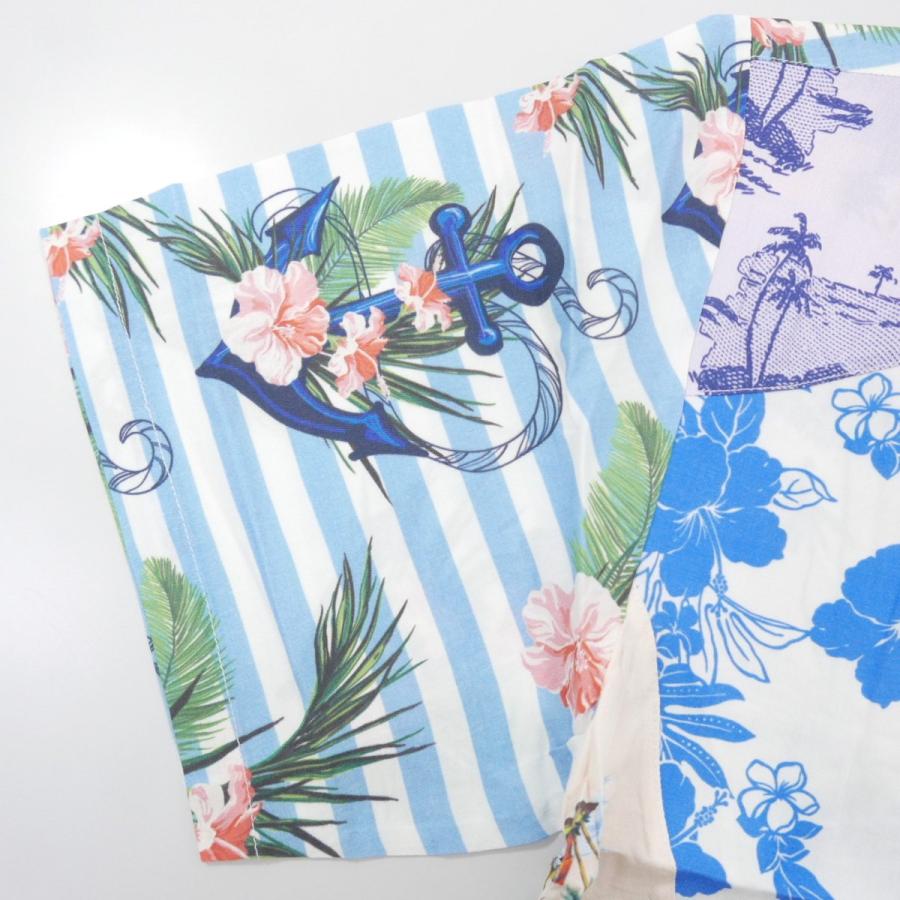 18SS ELVIRA エルビラ FLAMINGO ALOHA SHIRT レーヨン 半袖 パッチ 