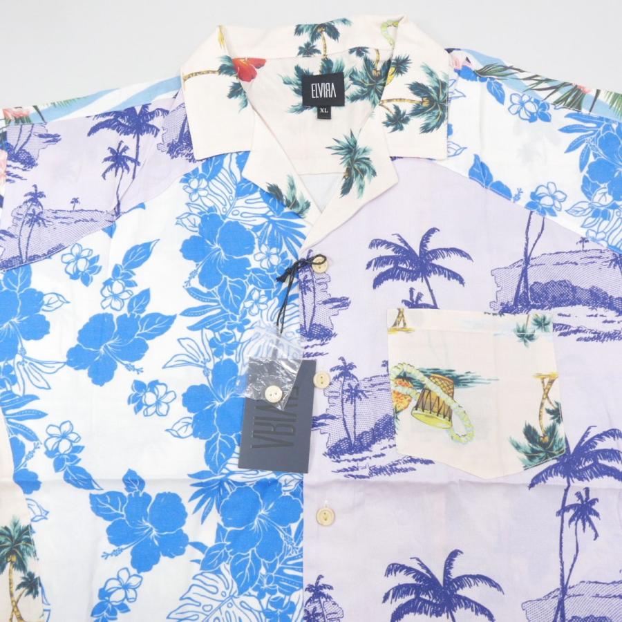18SS ELVIRA エルビラ FLAMINGO ALOHA SHIRT レーヨン 半袖 パッチ 
