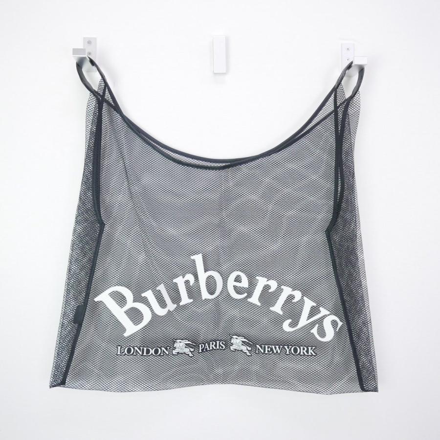 BURBERRY 18SS バーバリー ロゴ メッシュ ネット バッグ BLACK 