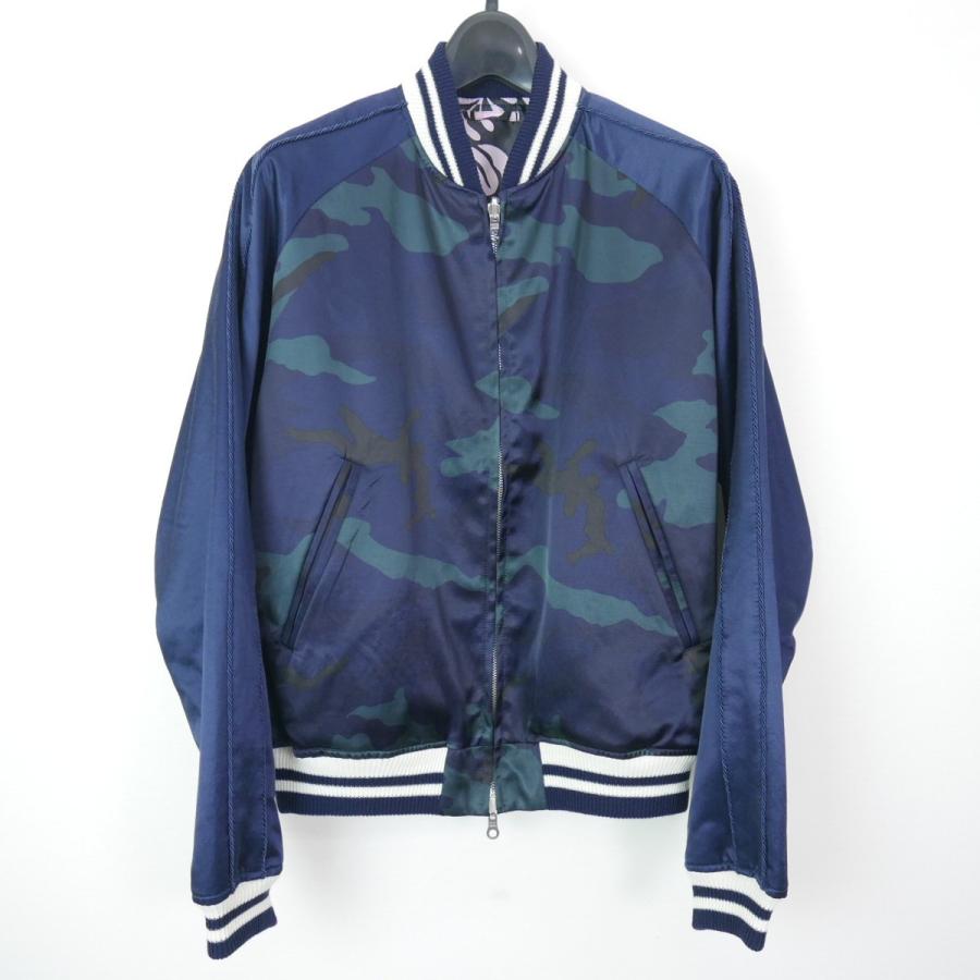 ■極美品■ソフネット スタジャン リバーシブル カモフラ 総柄 切り替え SOPHNET. 17SS ソフネット REVERSIBLE SOUVENIR JACKET カモフラ
