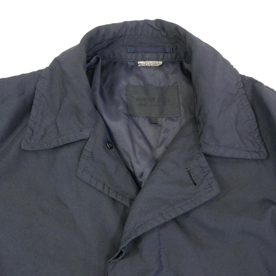 コムデギャルソンオムドゥ 縮絨ステンカラーコート S ネイビー AD2019 COMME des GARCONS HOMME / コムデギャルソンオム | 2019AW | ウール