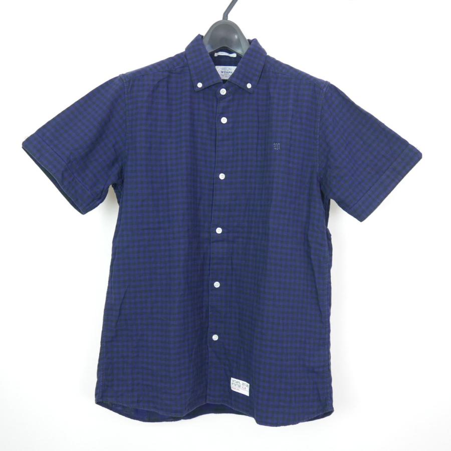 【美品】WTAPS ダブルタップス半袖ボタンダウンシャツ WTAPS（ダブルタップス） 12SS WTAPS PLAIN S/S コットン 半袖 ロゴ