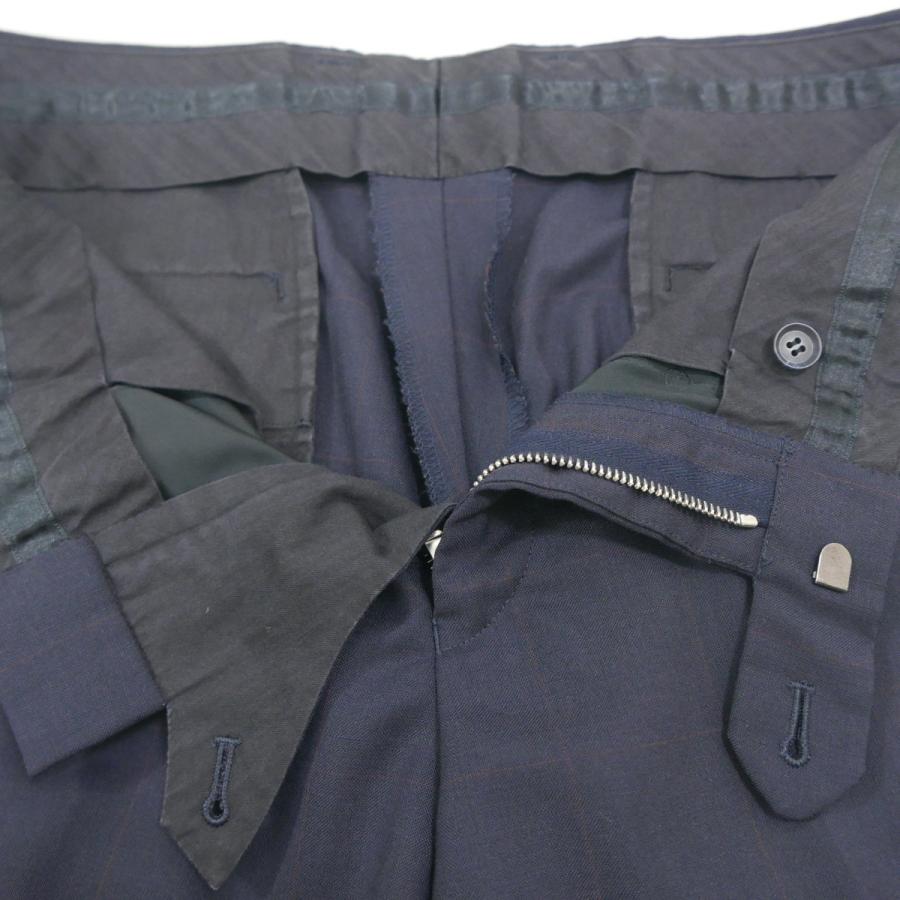 uniform experiment モヘヤ混 ウール ウインドウペン 2B テーラードジャケット パンツ スーツ セットアップ NAVY 2