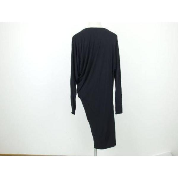 LANVIN（ランバン） LANVIN PARIS レーヨン 長袖 変形 ドレープ ロング