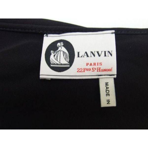 ランバン 15AWグレンチェック半袖ワンピース36 アルベール・エルバス LANVIN ランバン ドレープ プリント ワンピース アルベールエルバス