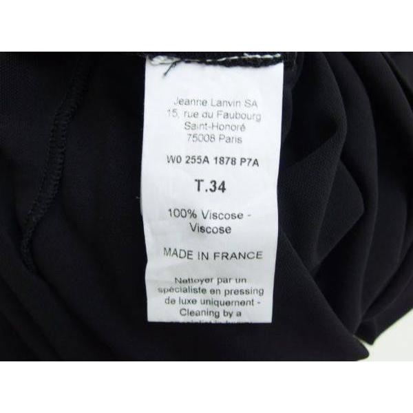 LANVIN（ランバン） LANVIN PARIS レーヨン 長袖 変形 ドレープ ロング