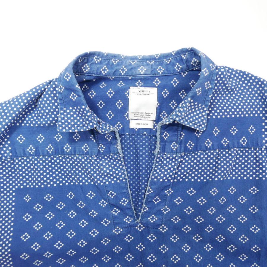 VISVIM リネン混 長袖シャツ B.D SHIRT GIZAコットン visvim（ヴィズヴィム） ビズビム KERCHIEF DOTS TUNIC SHIRT リネン混