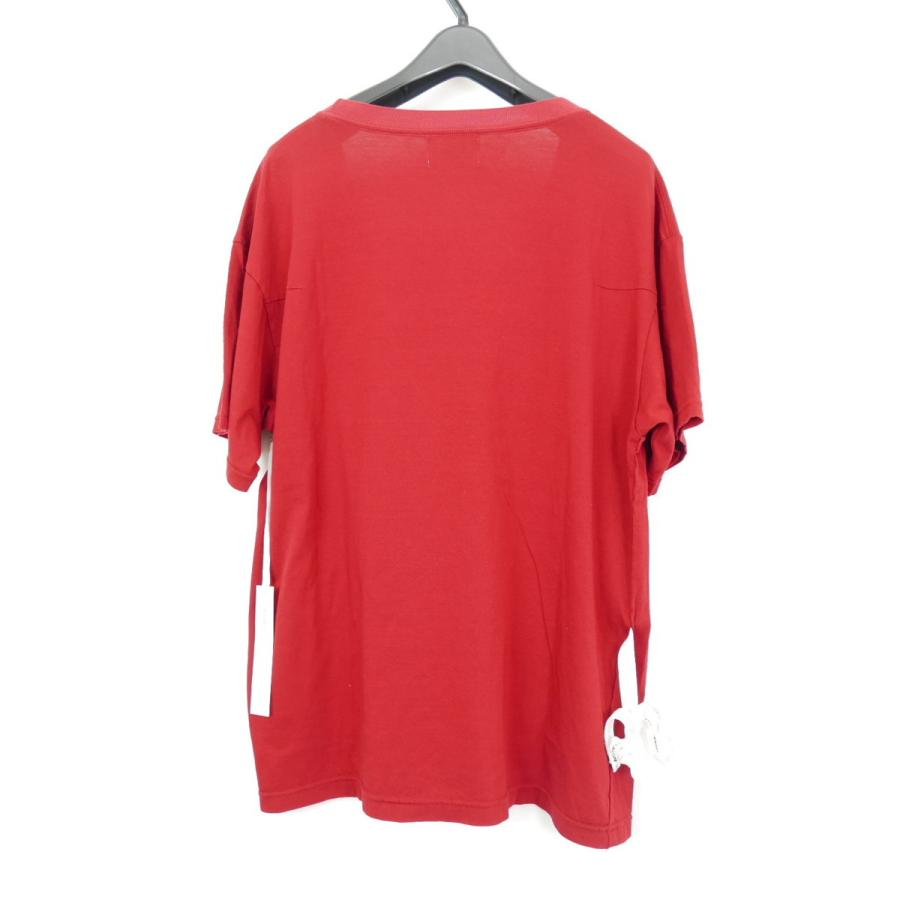 The Letters 18SS ザ レターズ V NECK STRAP T-SHIRT RED メッセージ 