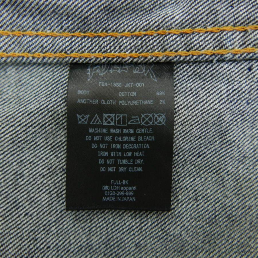 ジャケット・アウター FULL-BK LINE DENIM ZIP JACKET & PANTS FULL-BK 18SS フルビーケー ZIP PRINT LINE DENIM JACKET INDIGO