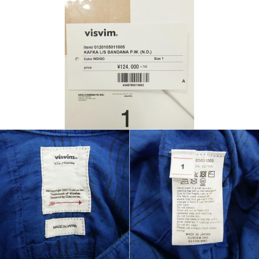 visvim 20SS ビズビム KAFKA L/S BANDANA P.W. (N.D.) INDIGO 1 visvim 20SS ビズビム KAFKA L/S BANDANA P.W. (N.D.) INDIGO 1