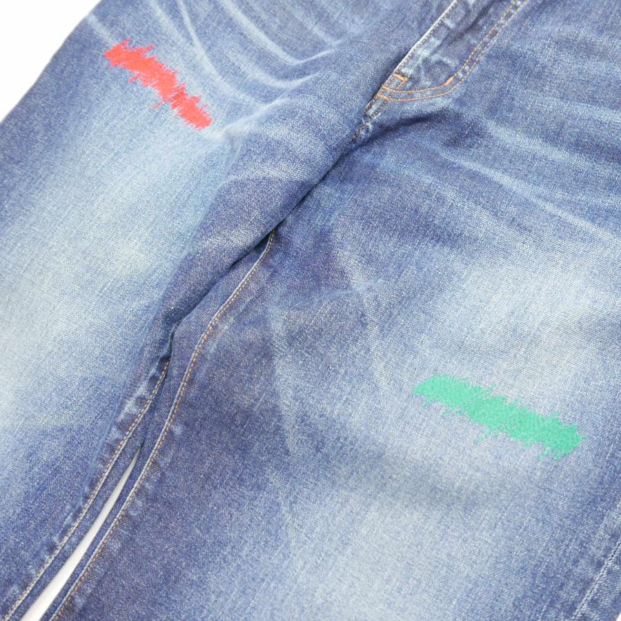 20SS uniform experiment ユニフォームエクスペリメント COLOR REPAIR DAMAGED DENIM カラー リペア ダメージ デニム パンツ INDIGO 4｜dndiversion｜05