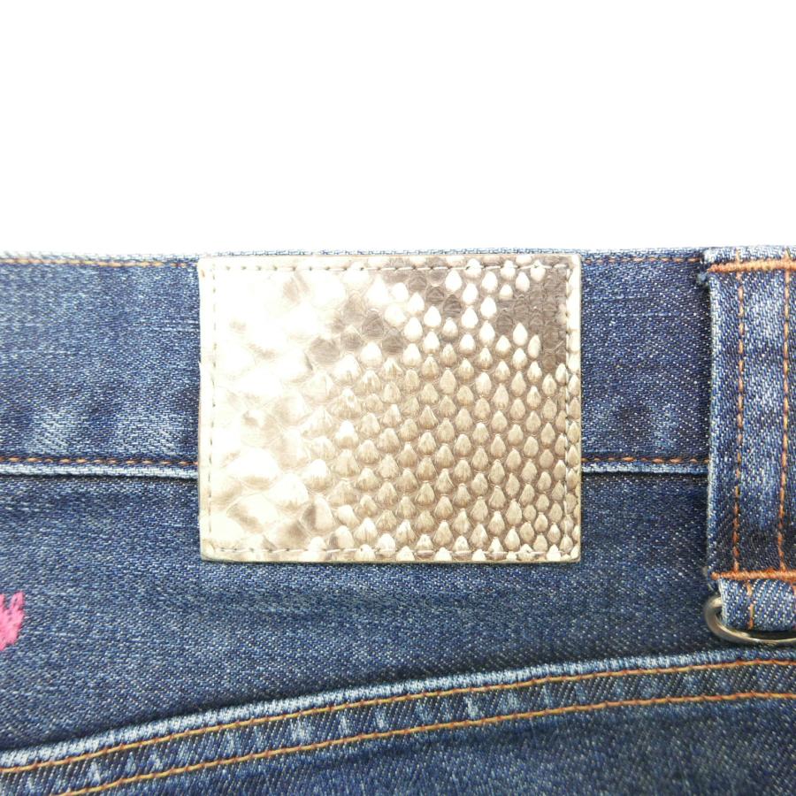 20SS uniform experiment ユニフォームエクスペリメント COLOR REPAIR DAMAGED DENIM カラー リペア ダメージ デニム パンツ INDIGO 4｜dndiversion｜06