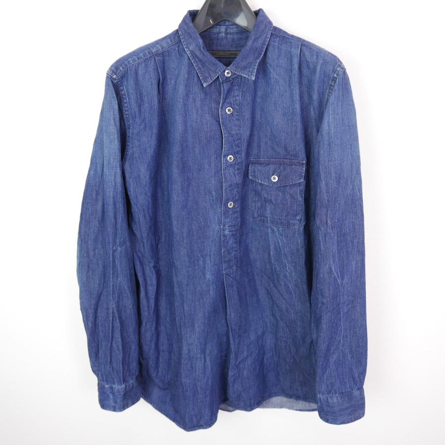 SOPHNET ソフネット 長袖デニムシャツ L インディゴ SOPHNET.（ソフネット） メンズ トップス プルオーバー ロングスリーブ