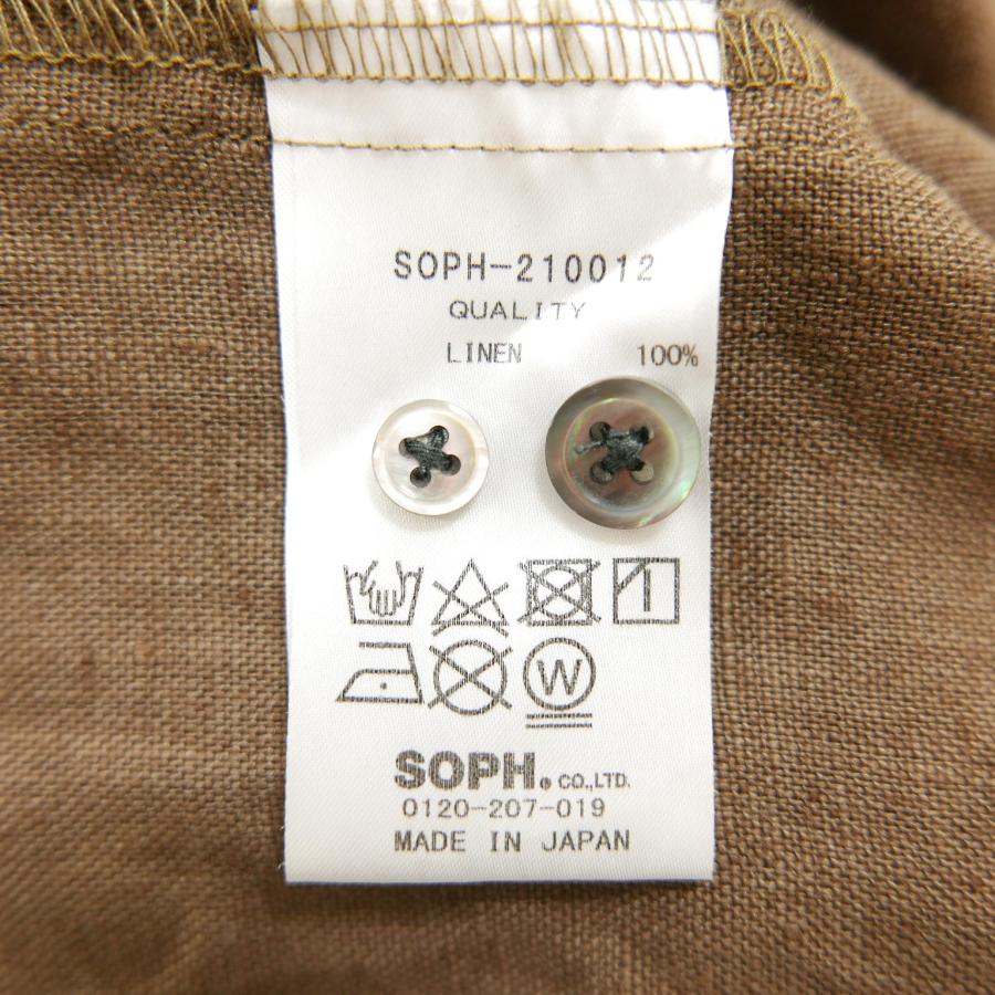SOPHNET.（ソフネット） 21SS SOPHNET. LINEN BAGGY BAND COLLAR SHIRT