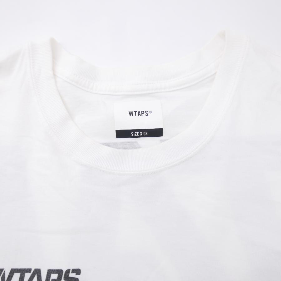 WTAPS ホワイト プリントTシャツ 03 WTAPS ダブルタップス SCREEN TEE メンズ 半袖カットソー オーバー