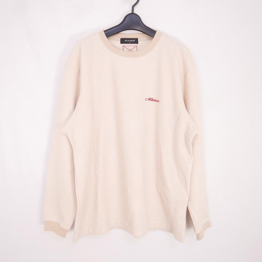 MLVINCE メルヴィンス 長袖カットソー Tシャツ ワッフル ロンT 無地 