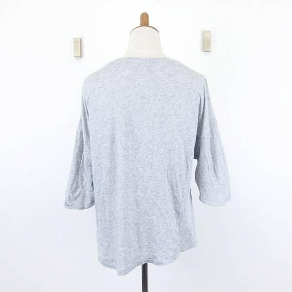 CHEAP MONDAY チープマンデー Ella Tee コットン 7分袖 変形 カットソー Tシャツ ロンT GRAY XS｜dndiversion｜02