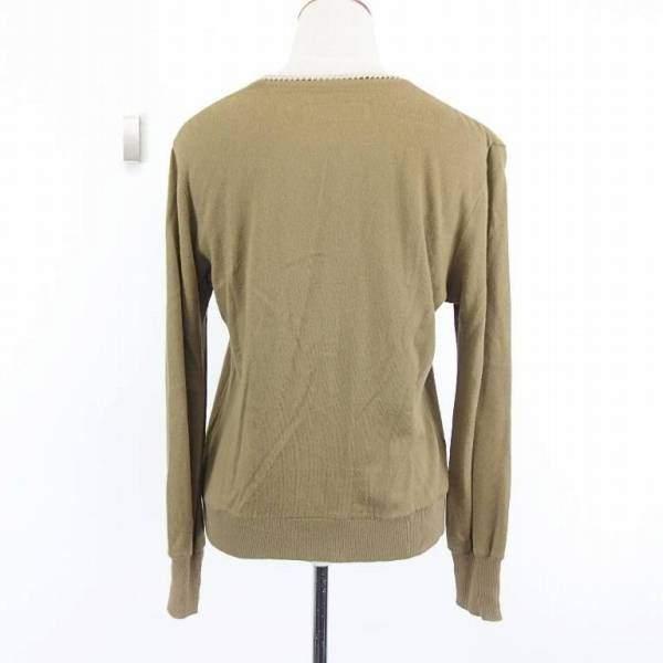 MAUVAISES HERBES モヴェズエルヴ コットン カーディガン KHAKI  