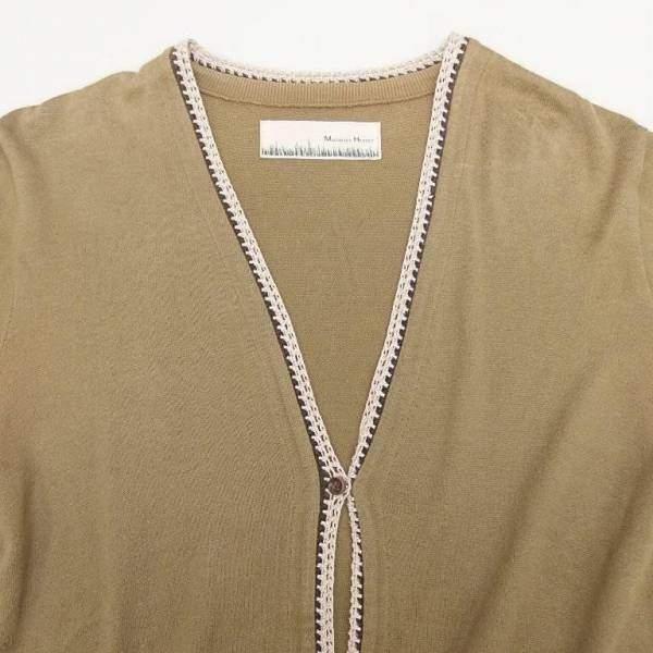 MAUVAISES HERBES モヴェズエルヴ コットン カーディガン KHAKI 