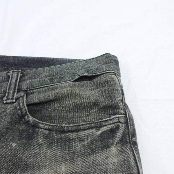 RICO リコ 裾ジップ クラッシュ加工 ダメージ デニム パンツ ジーンズ 