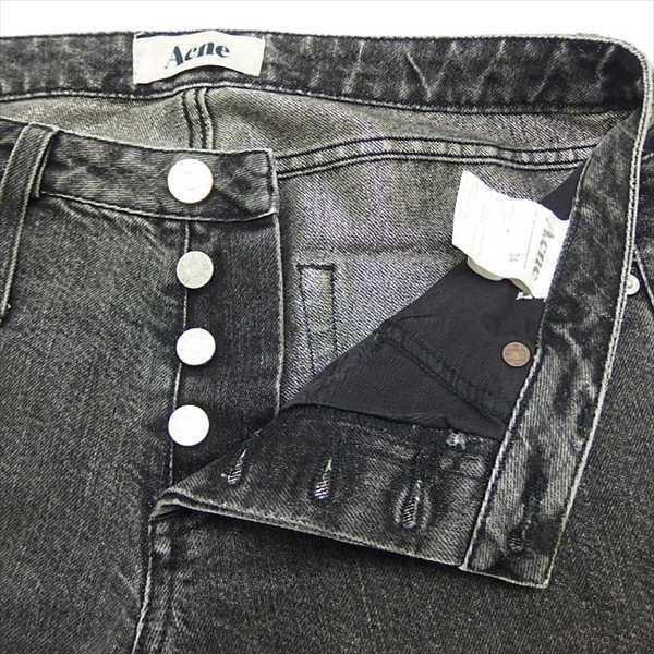 ACNE アクネ HIP GLITTER ラメ クロップド ブラック デニム ACNE アクネ HIP GLITTER ラメ クロップド ブラック デニム