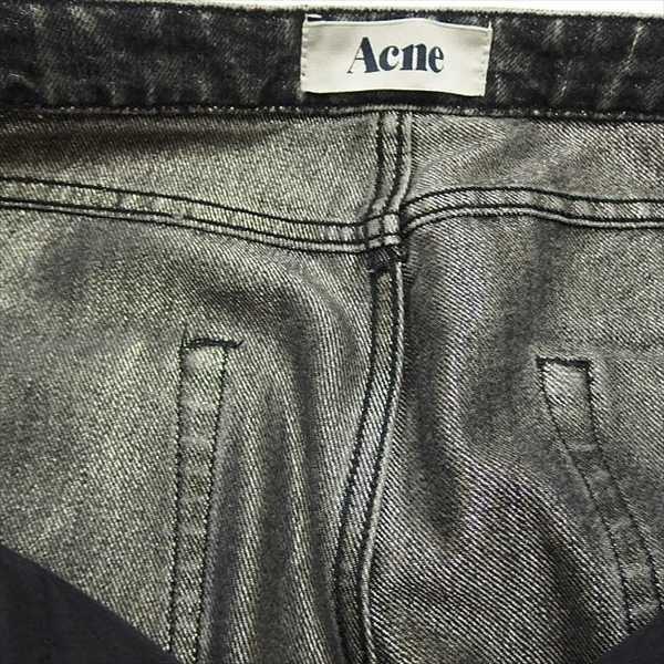 ACNE アクネ HIP GLITTER ラメ クロップド ブラック デニム