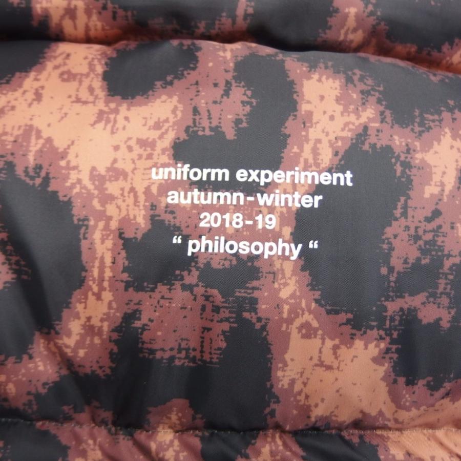 ユニフォームエクスペリメント レオパード リバーシブル ダウン ベスト 日本製 uniform experiment 18AW 18FW REVERSIBLE HOODED DOWN BLOUSON