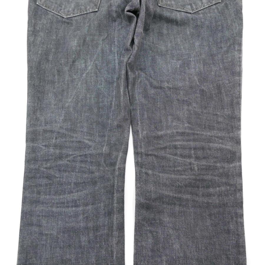 LOUNGE LIZARD（ラウンジリザード） ブラック ストレート デニムパンツ