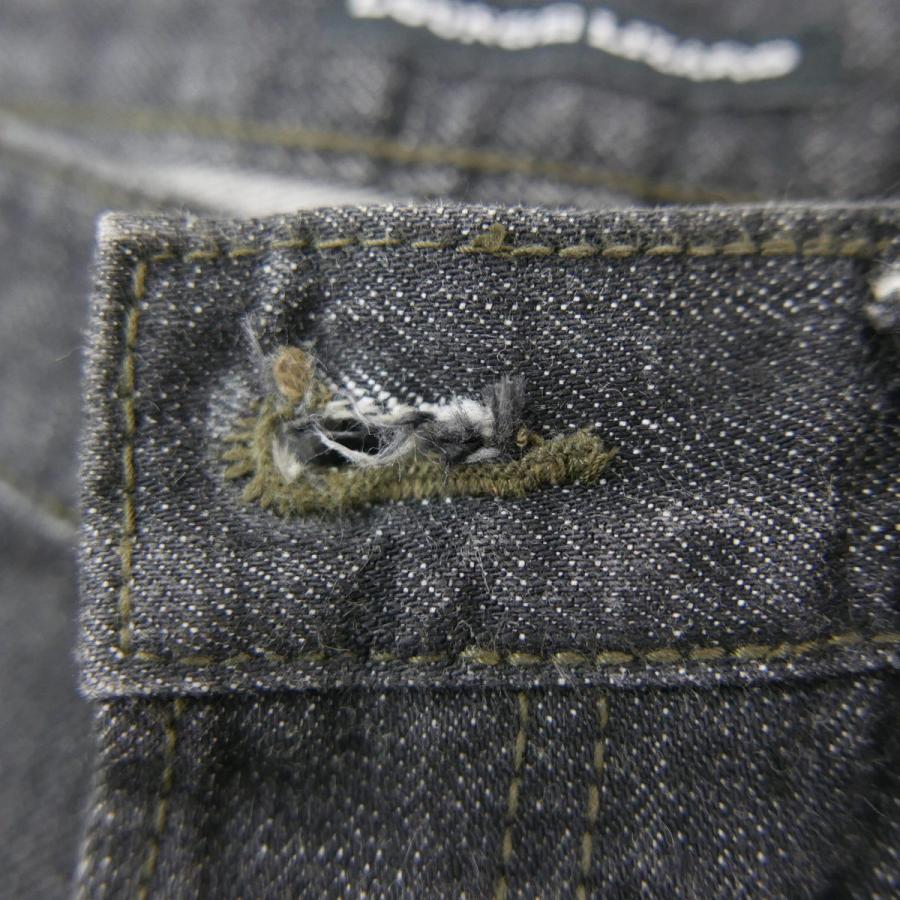 LOUNGE LIZARD（ラウンジリザード） ブラック ストレート デニムパンツ