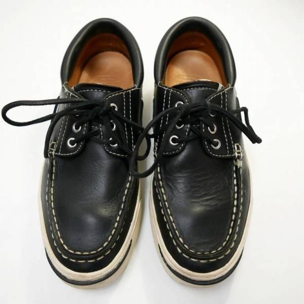 12SS SOPHNET. ソフネット SOPH ソフ visvim ビズビム AMERICANA DECK VD レザー デッキシューズ BLACK US9｜dndiversion｜02