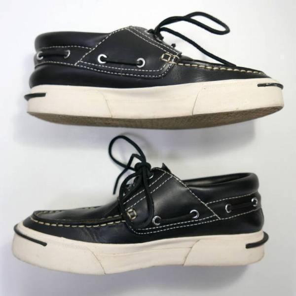 12SS SOPHNET. ソフネット SOPH ソフ visvim ビズビム AMERICANA DECK VD レザー デッキシューズ BLACK US9｜dndiversion｜04