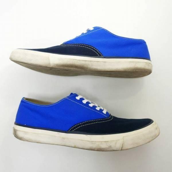 13SS SOPHNET ソフネット SOPH ソフ CANVAS DECK SHOES バイカラー 配色切り替えキャンバス デッキシューズ スニーカー NAVY/BLUE 26.5cm｜dndiversion｜04