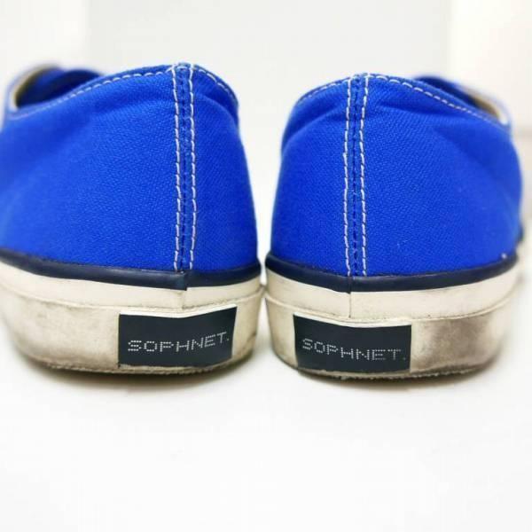 13SS SOPHNET ソフネット SOPH ソフ CANVAS DECK SHOES バイカラー 配色切り替えキャンバス デッキシューズ スニーカー NAVY/BLUE 26.5cm｜dndiversion｜05