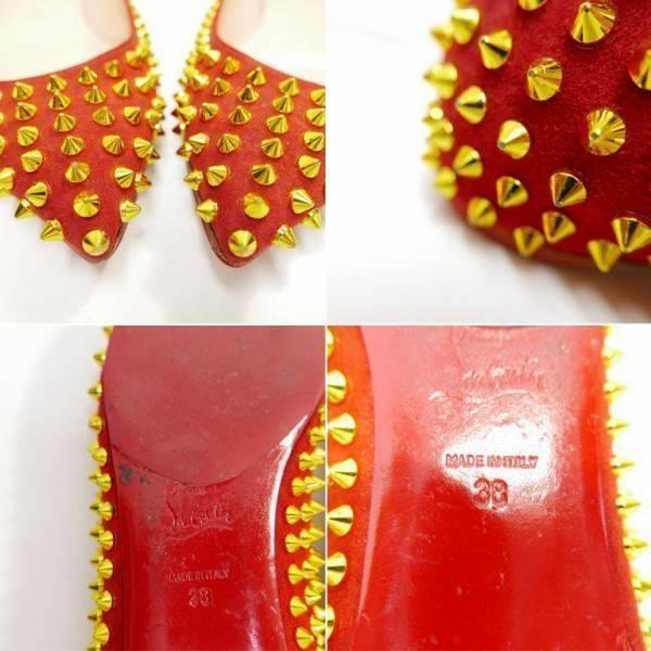 お値下げChristian Louboutin スタッズ フラットシューズ 38 Christian Louboutin（クリスチャンルブタン） Christian Louboutin