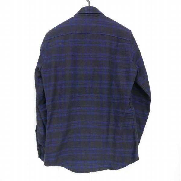 DSQUARED2（ディースクエアード） 切り替え ボーダー ネルシャツ NAVY 
