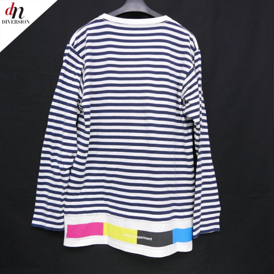 uniform experiment 17AW 17FW FAKE LAYERED CMYK LOGO BORDER L/S TEE 