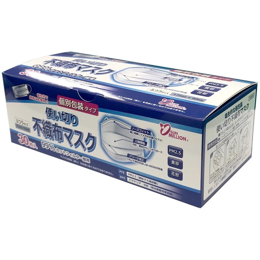 使い切り不織布マスク30枚入 個包装 ロット割れ不可 60個単位でご注文願います 衛生 風邪 感染予防 マスク 予防 Yk Fm30bm K ギフト 景品のディーネットモール 通販 Yahoo ショッピング