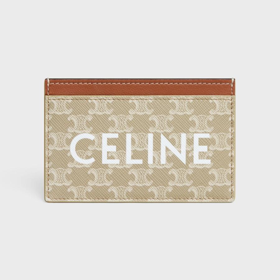 セリーヌ CELINE カードホルダー 10B702FI9.02GR CELINEプリント入り 