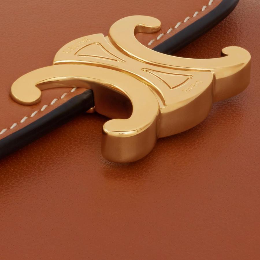 セリーヌ CELINE スモール フラップウォレット トリオンフ 10D783BZG.04LU シャイニースムースラムスキン タン ギフトラッピング付き | CELINE | 04