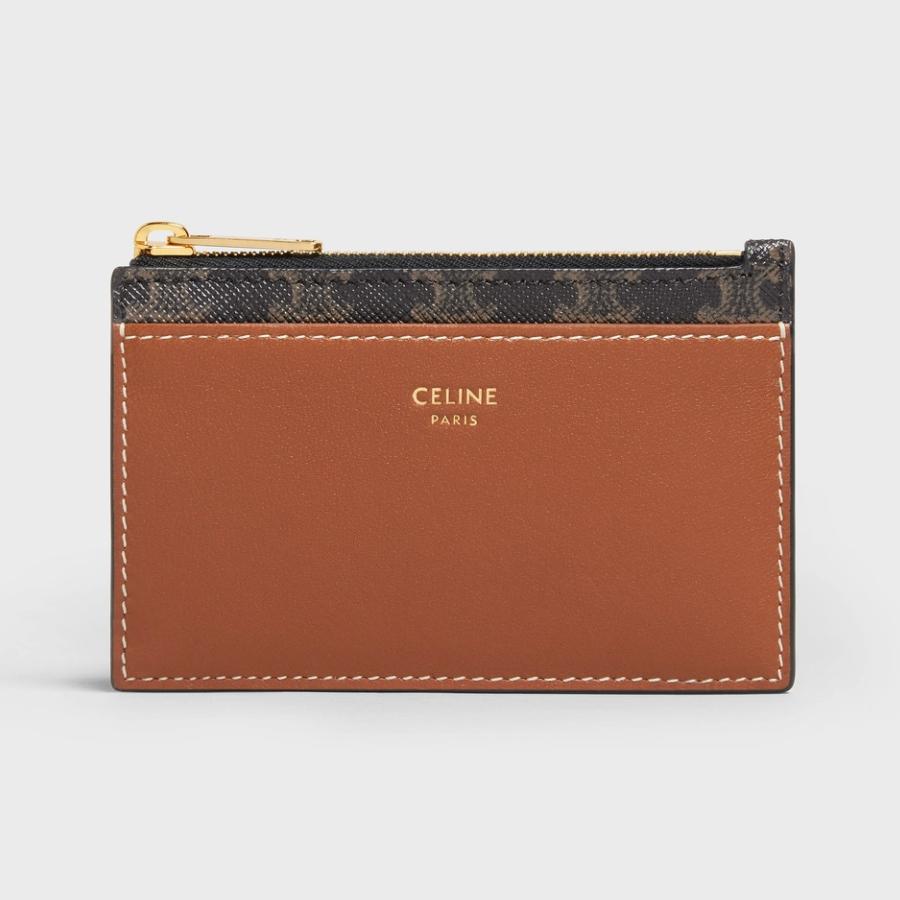 セリーヌ CELINE ジップ付きカードホルダー 10F992BZ9.04LU トリオンフ 