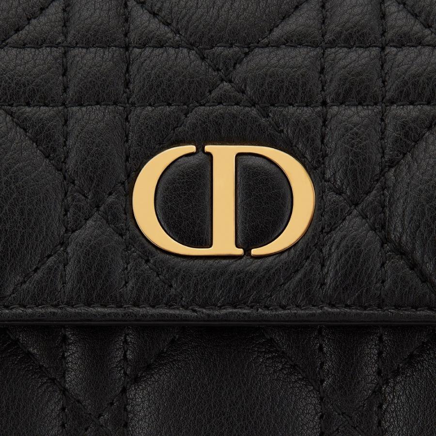 ディオール DIOR DIOR CARO ロング フラップウォレット S5039UWHC_M900 カナージュ カーフスキン ブラック｜dnfal｜05