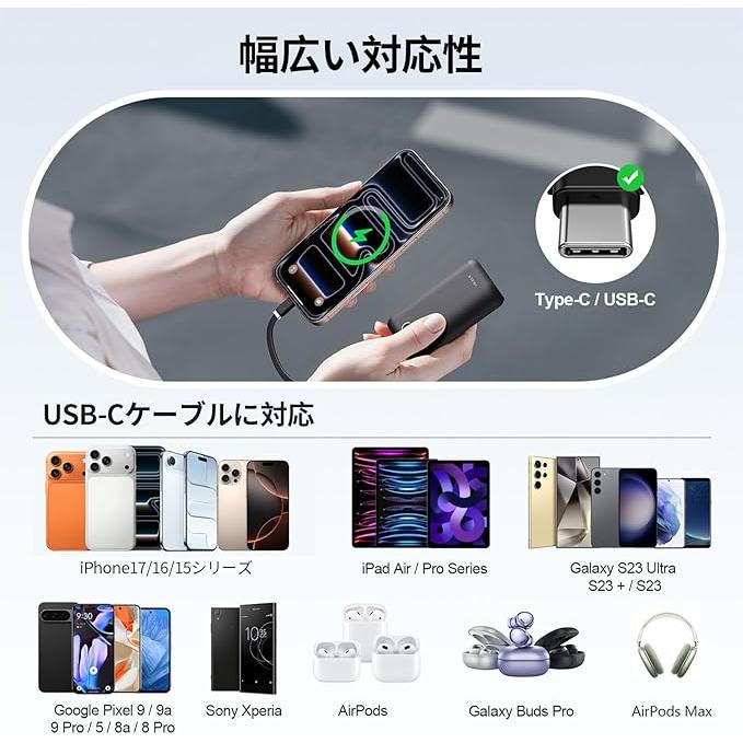 iWALK モバイルバッテリー タイプc 10000mAh 大容量 22.5W 急速充電