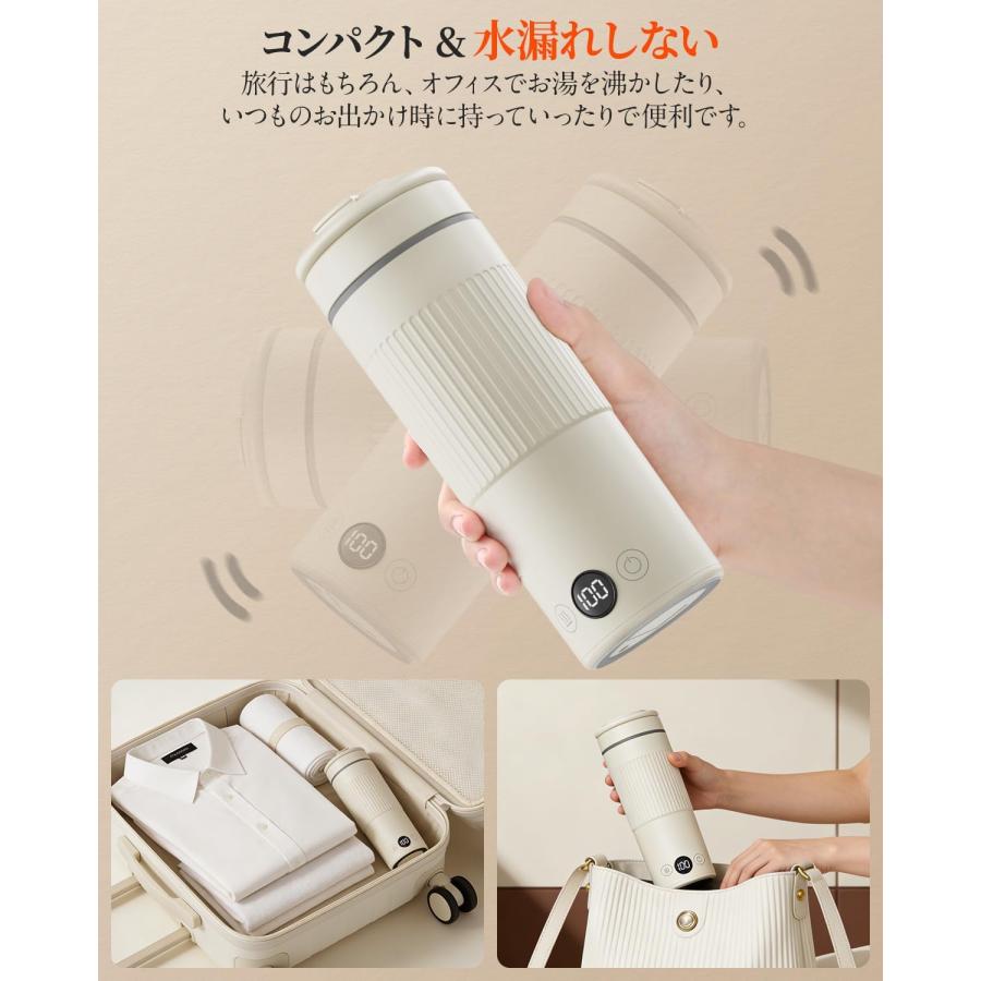 新品未使用 電気ケトル ポータブル電気ケトル 電気ケトル 小型 600ml ポータブルケトル 6段階温度調節 携帯用 海外